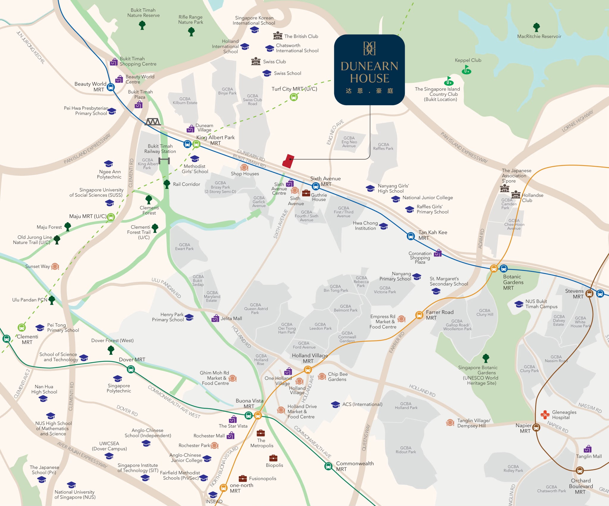 amenities and convenience surrounding dunearn house new launch singapore property